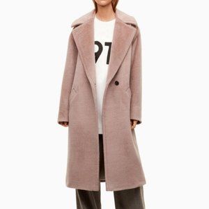 BABATON Alpaca Leibovitz Coat Wool Long Carolee Teddy Dusty Rose  Pink M Aritzia